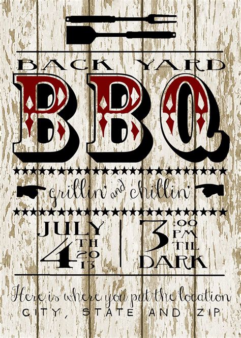 bbq party invitations fre printable fire pit design ideas