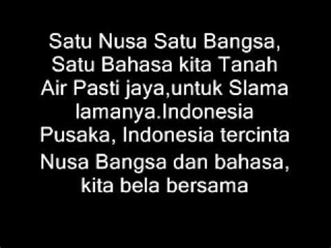 Satu Nusa Satu Bangsa Partitur Lagu Nasional Indonesia