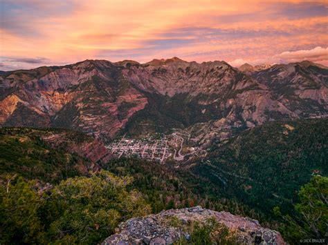 Sunset Above Ouray San Juan Mountains Colorado Mountain
