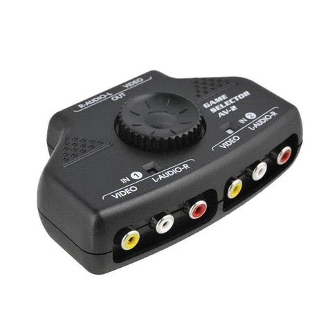 Av Audio Video Switcher Selector 2 Port Input 1 Output Audio Video Av