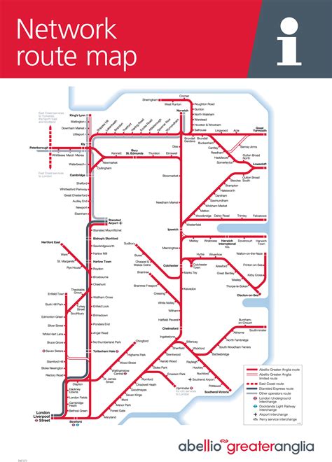 East Anglia Abellio Natex One And Gt Eastern Train Rail Maps