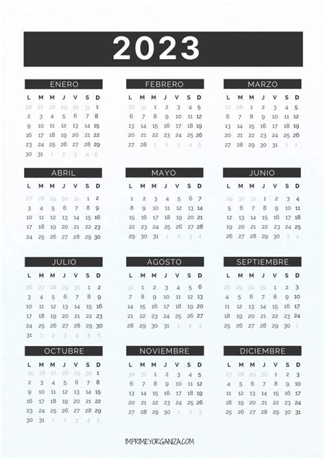 Calendarios Anuales Imprime Y Organiza Ec