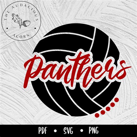 Panthers Volleyball Cut File Svg Team Mascot School Spirit Etsy