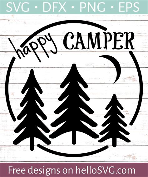 Silhouette Happy Camper Svg Camping Cut Files Camping Svg Camper Cut