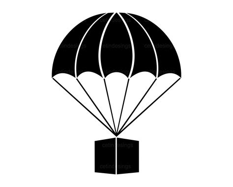 Parachute With Cargo Icon Svg Png  Eps Pdf Clipart Etsy