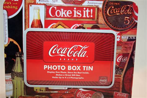 Vintage Coca Cola Photo Box Tin Collectors Tin Coca Cola Collectible
