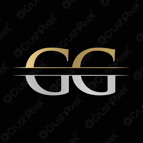 Gg Letter Type Logo Design Vector Template Abstract Letter Gg Stock
