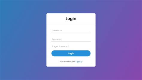 Animated Login Form Using Html And Css Responsive Design Youtube
