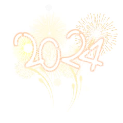2024 New Year Greetings Fireworks Two Thousand And Twenty Four New