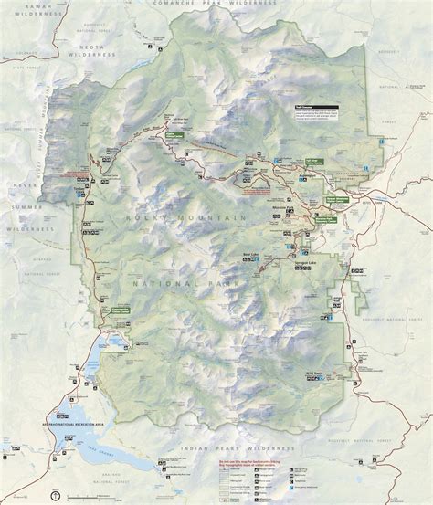 Maps For Rocky Mountain National Park Rocky Mountain Day Hikes