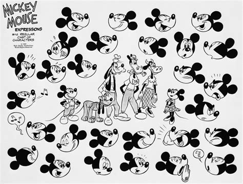 Mickey Mouse Model Sheet For Publications 1959 Collection Of Andreas