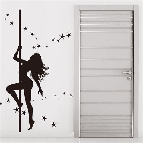 Sex Dancing Girl Wall Decal Stickers Stars Vinyl Decal Sticker Removable Mural Home Decor