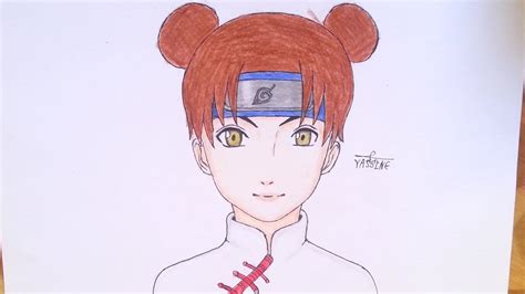 رسم تنتن من انمي ناروتو خطوة بخطوة How To Draw Tenten From Naruto