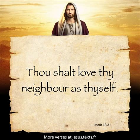 Thou Shalt Love Thy Neighbour As Thyself — Mark 1231 Txfro