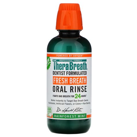 therabreath fresh breath oral rinse rainforest mint 16 fl oz 473