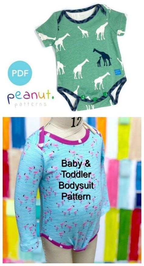 Baby Onesie Bodysuit Sewing Pattern Soft Stretch Bodysuit For Babies