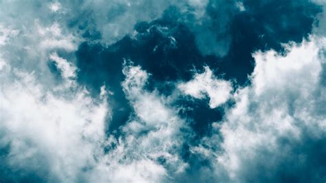 Download Wallpaper 1920x1080 Clouds Sky Porous Blue White Full Hd