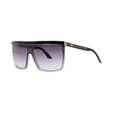 gucci shield web sunglasses gg 3554 s black grey luxity