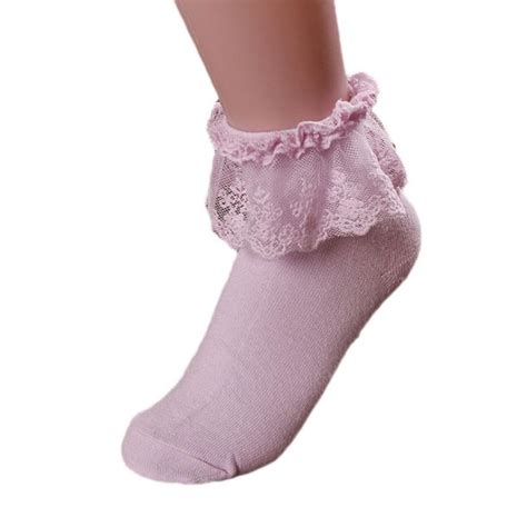 Aliexpress Com Buy Women Vintage Lace Ruffle Frilly Ankle Socks