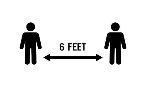 Social Distancing 6 Feet Vector Image Stock Illustration Download