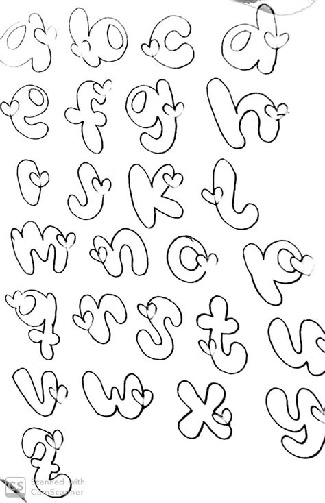 Uppercase Bubble Letters Printable Letras De Burbujas