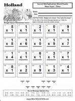 Early learning chart for wall, kindergarten learning posters include alphabet, us map, colors,teach numbers and more: Free New Year Multiplication Worksheets | multiplication.com