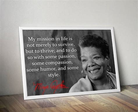 Maya Angelou Inspirational Quote Poster Etsy