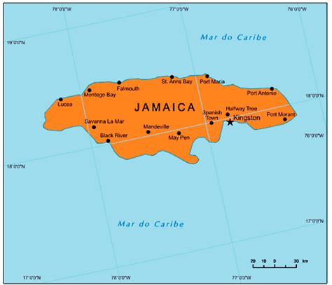 Mapa Da Jamaica Fatos Interessantes E Informações Sobre O País