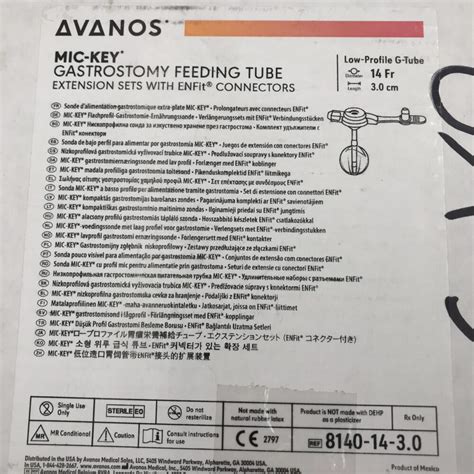 Avanos 8140 14 30 Mic Key Gastrostomy Feeding Tube 14fr X Gb Tech Usa