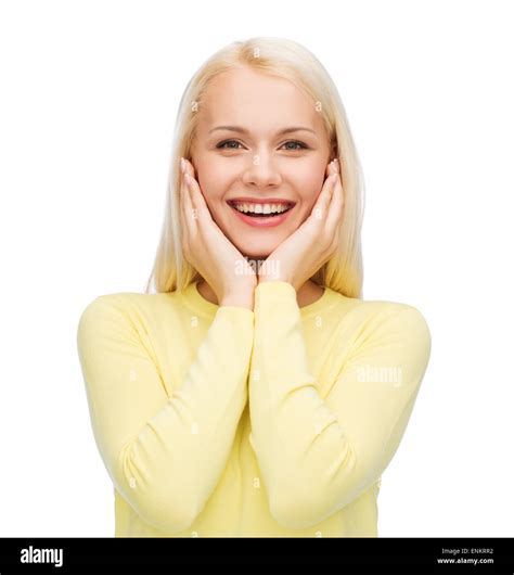 Happy Young Woman Stock Photo Alamy