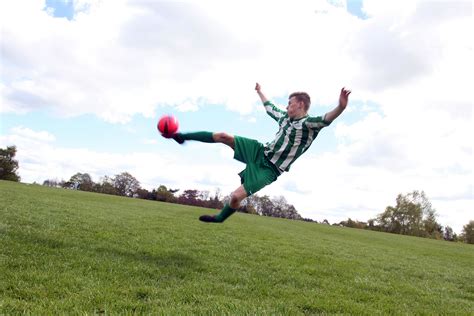 Sport - boy kicking ball - Reaseheath College