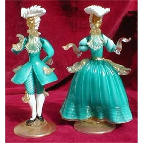 Venetian Glass Figurines Man And Woman Murano 2107504
