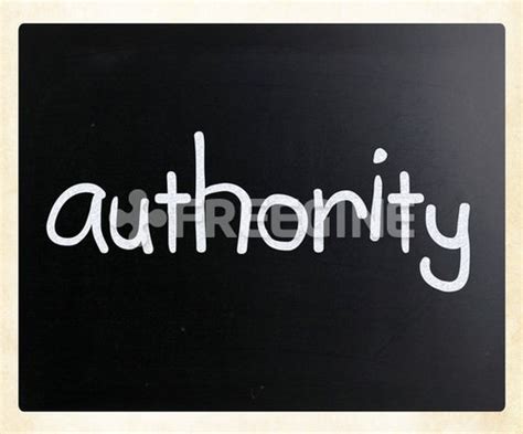 유토이미지 `authority` Handwritten With White Chalk On A Blackboard