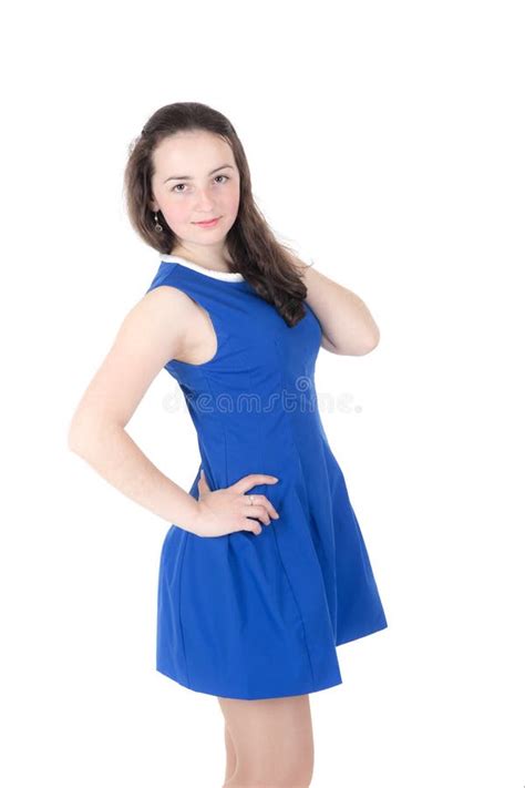 Girl In A Blue Dress Stock Image Image Of Young Blue 49089289