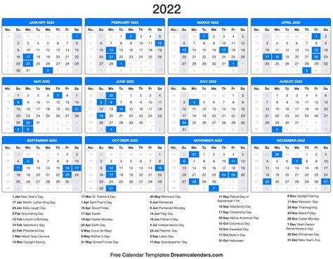 An overview of united states federal holidays and observances in 2022 as established by federal law (5 u.s.c. 2022 Calendar