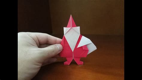 How To Make A Paper Origami Santa Claus Youtube
