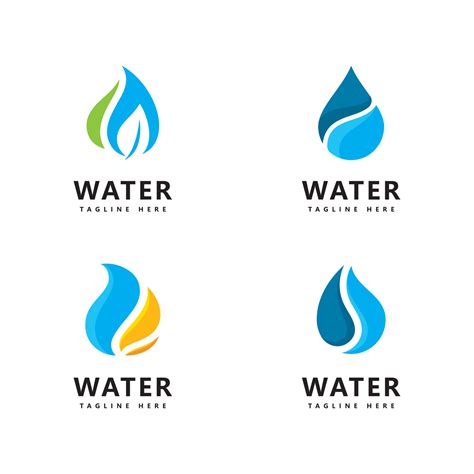 Blue Water Drop Logo Icon Vector Design 4695208 Vector Art At Vecteezy