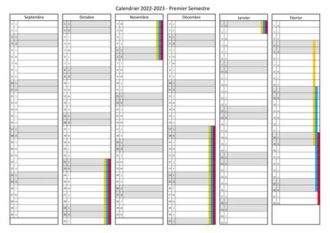 Calendrier 2ème Semestre 2023 Avec Vacances Scolaires à Imprimer