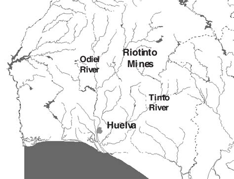 Map Of Rio Tinto Area Andalucía Spain Download Scientific Diagram
