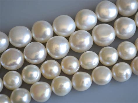 A Quality Freshwater Pearl Button Shape White Color Size Etsy