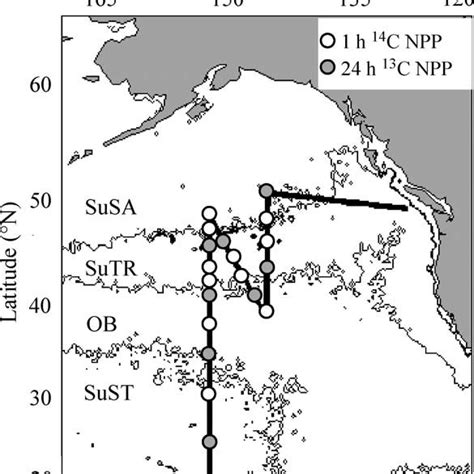 Cruise Track Across Northeast Pacific Seascapes Seascape Boundaries
