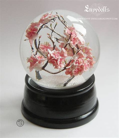 Larger Version Japanese Sakura Cherry Blossom Handcrafted Snowglobe