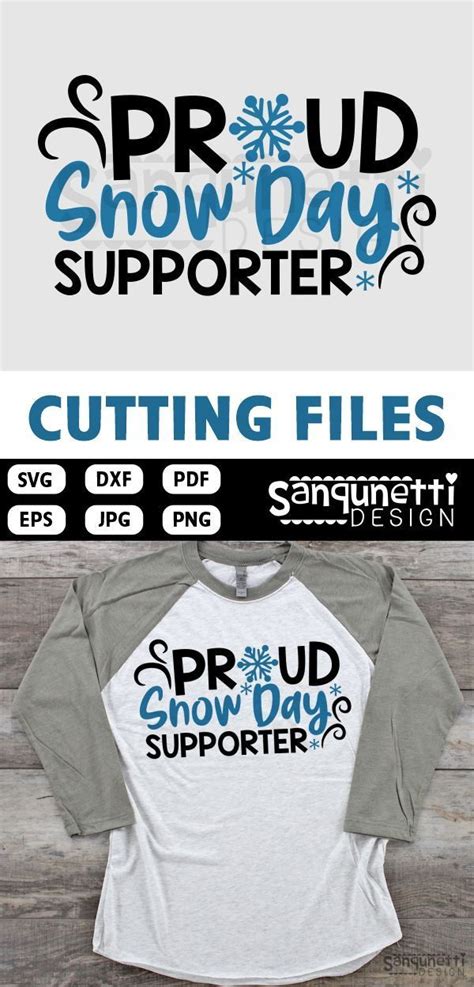 Proud Snow Day Supporter Svg Winter Svg Funny Winter Snow Etsy Snow