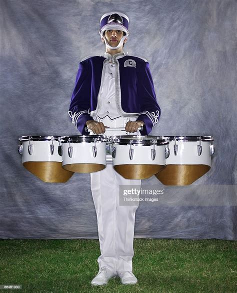 Quad Drums Player In Marching Band High Res Stock Photo Getty Images