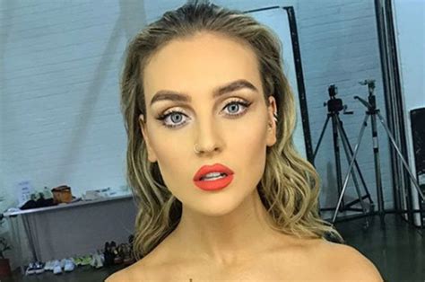 perrie edwards instagram little mix babe bares curves in frontless top daily star