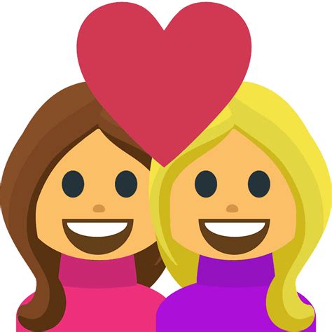 Couple With Heart Woman Woman Emoji Clipart Free Download