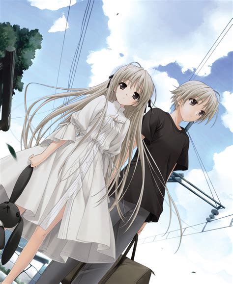 Hashimoto Takashi Kasugano Haruka Kasugano Sora Yosuga No Sora Silver Hair Absurdres