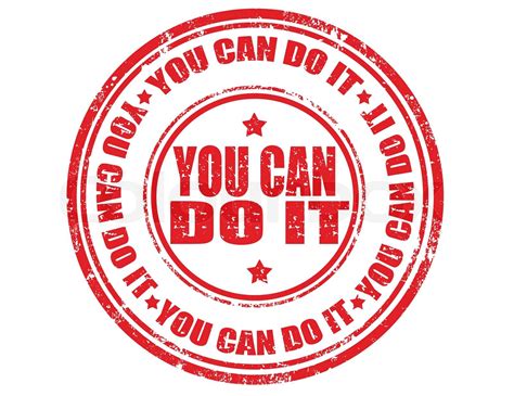 You Can Do It Stamp Stock Vector Colourbox