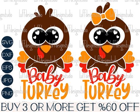 Baby Turkey Svg Turkey Svg Thanksgiving Svg St Thanksgiving