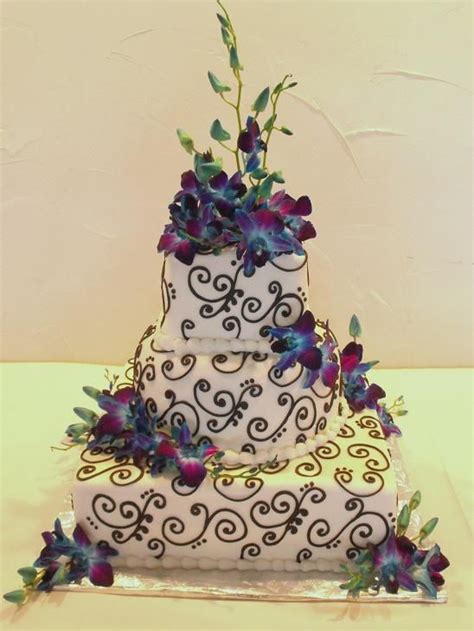 orchid cake quinceanera cake in buttercream with fondant accents orchid wedding cake purple